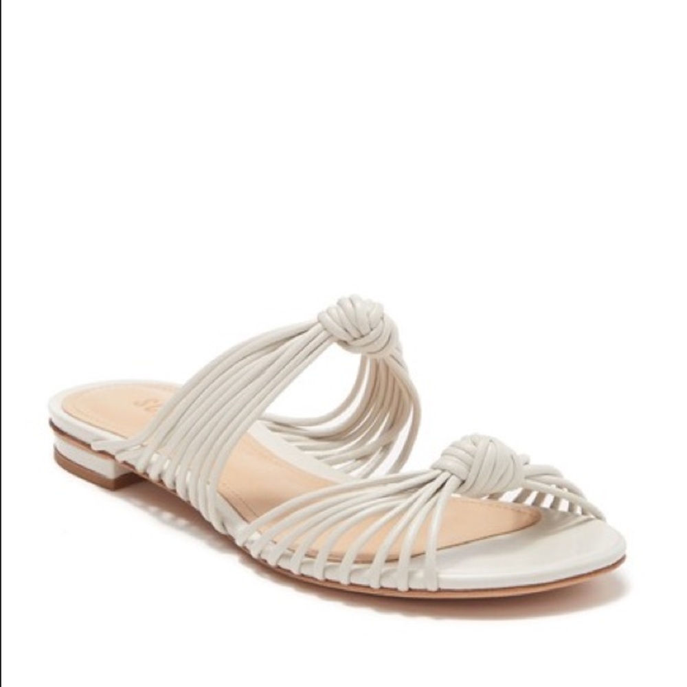 Schutz Nitely white leather sandals (new)